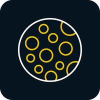 Moon Line Red Circle Icon vector