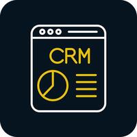 CRM Line Red Circle Icon vector