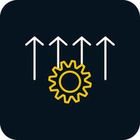 Process Improvement Line Red Circle Icon vector