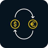 Exchange Money Line Red Circle Icon vector