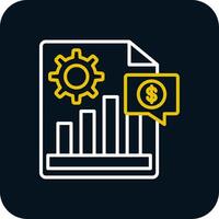 Interest Rate Line Red Circle Icon vector