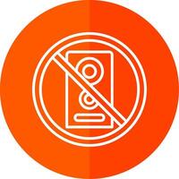 No speaker Line Red Circle Icon vector