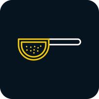 Sieves Line Red Circle Icon vector