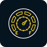 Gauge Line Red Circle Icon vector