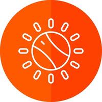 Dial Line Red Circle Icon vector