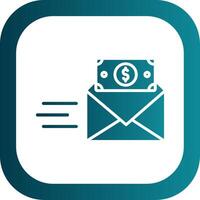 Bribe Glyph Gradient Corner Icon vector