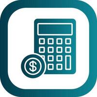 Calculator Glyph Gradient Corner Icon vector