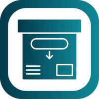 Archive Glyph Gradient Corner Icon vector