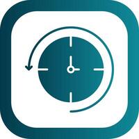 Back In Time Glyph Gradient Corner Icon vector