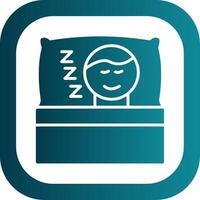 Sleepy Glyph Gradient Corner Icon vector