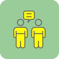 Relationship Glyph Gradient Corner Icon vector