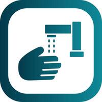 Hand Wash Glyph Gradient Corner Icon vector