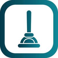 Plunger Glyph Gradient Corner Icon vector