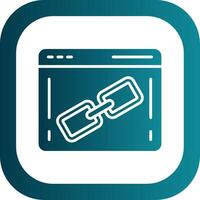 Link Glyph Gradient Corner Icon vector