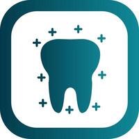 Tooth Glyph Gradient Corner Icon vector