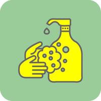 Hand Wash Glyph Gradient Corner Icon vector