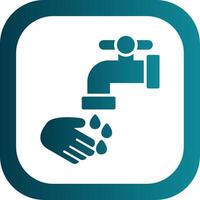 Washing Hands Glyph Gradient Corner Icon vector