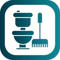 Toilet Glyph Gradient Corner Icon vector