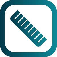 Comb Glyph Gradient Corner Icon vector