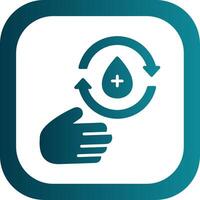 Hand Wash Glyph Gradient Corner Icon vector