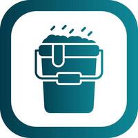 Bucket Glyph Gradient Corner Icon vector