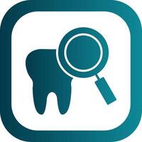 Tooth Glyph Gradient Corner Icon vector