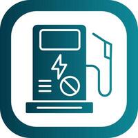 Fuel Station Glyph Gradient Corner Icon vector