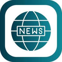 World News Glyph Gradient Corner Icon vector