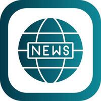 World News Glyph Gradient Corner Icon vector