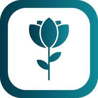 Flower Glyph Gradient Corner Icon vector