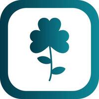 Clover Glyph Gradient Corner Icon vector