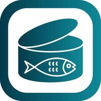 Tuna Glyph Gradient Corner Icon vector