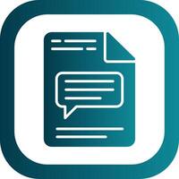 Message Glyph Gradient Corner Icon vector