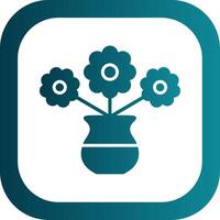 Flower Glyph Gradient Corner Icon vector