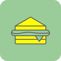 Sandwich Glyph Gradient Corner Icon vector