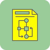 Document Glyph Gradient Corner Icon vector