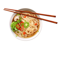 Noodles in broth transparent background png