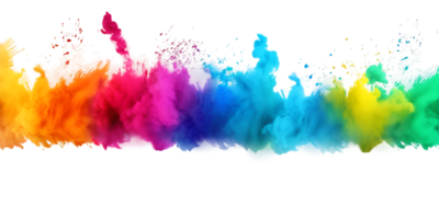 generated ai Holi colorful powder explosion png