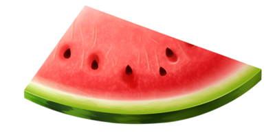 generated ai Realistic photo 4k watermelon slice isolated on transparency background png