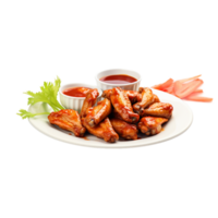 generado ai frito pollo alas con salsa png