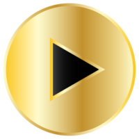 Gold Play Icon transparent background png