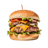 Beef Burger on a Transparent Background png