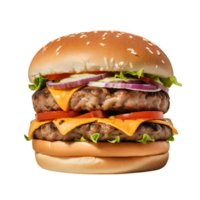 carne de vaca hamburguesa en un transparente antecedentes png