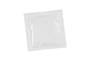 white condom wrapper cut out on transparent background png