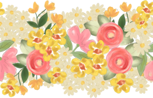 Seamless pattern little flower tiny blossom isolated element png