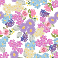 Seamless pattern little flower tiny blossom isolated element png