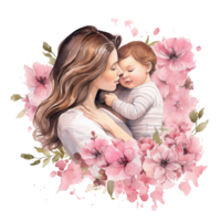 Lovely Mom kiss Baby png