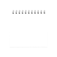 blanco en wit notitieboekje met spiraal zonder achtergrond. sjabloon voor mockup png