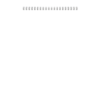 Blank and white notebook with spiral without background. Template for mockup png