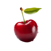 Close-up photo of fresh and ripe cherry without background png